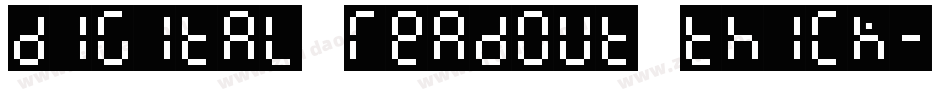DIGital Readout Thick字体转换